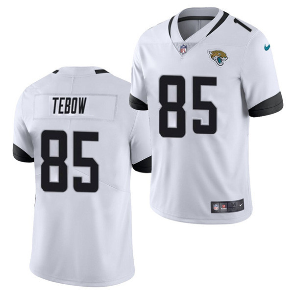 Men's Jacksonville Jaguars #85 Tim Tebow 2021 White NFL Vapor Untouchable Limited Stitched Jersey